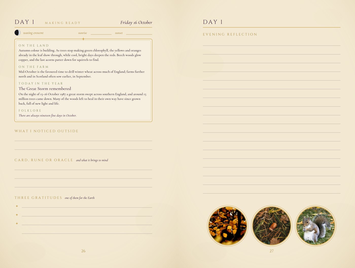 Day 1 of The Fallow Time: two pages